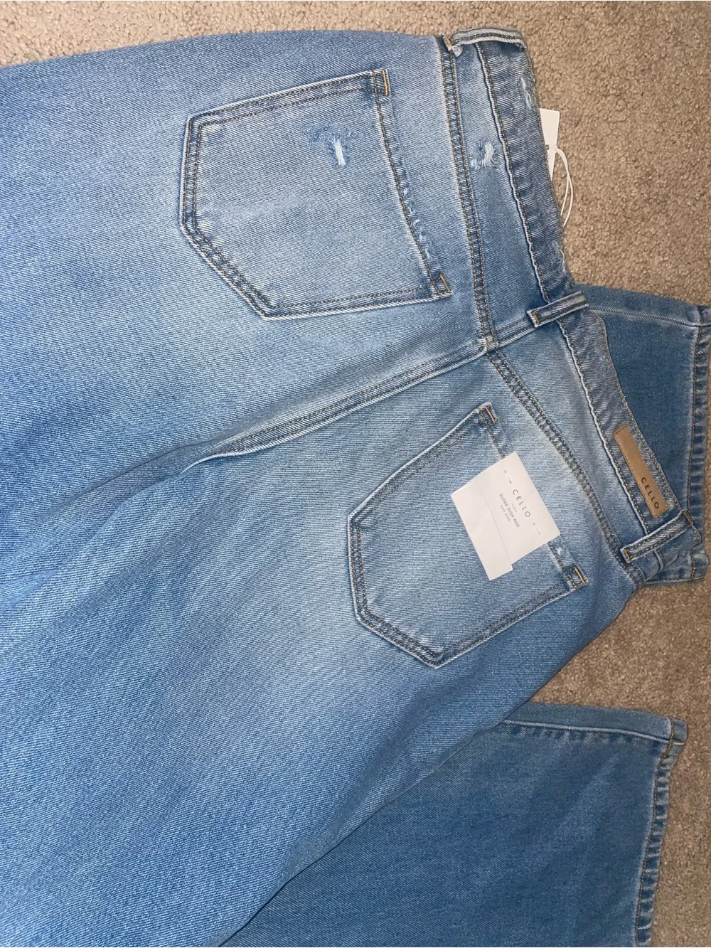 Cello Light Blue Distressed Boyfriend Jeans